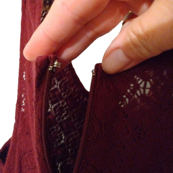 Free People Bright Orchid Daisy Lace Open-Mid Mini Skater Dress   0 - Picture 3 of 10